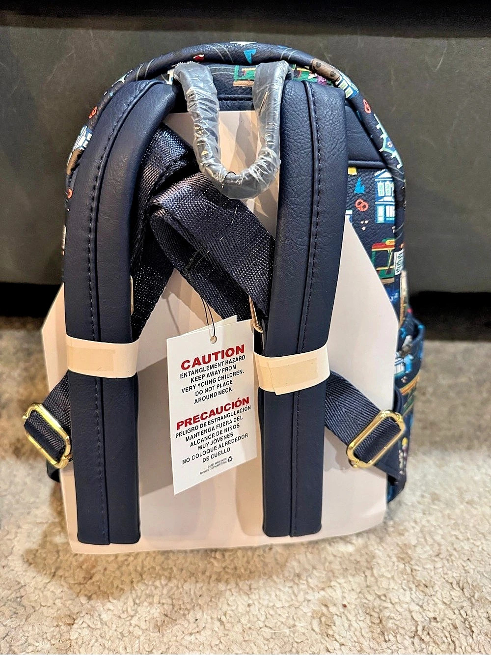 Loungefly Disney Parks Main Street Dapper Dans Mini Backpack Blue & Red - Picture 4 of 5